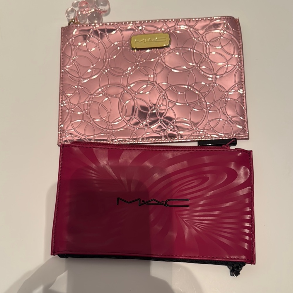 MAC and Pink Cosmetic Bags